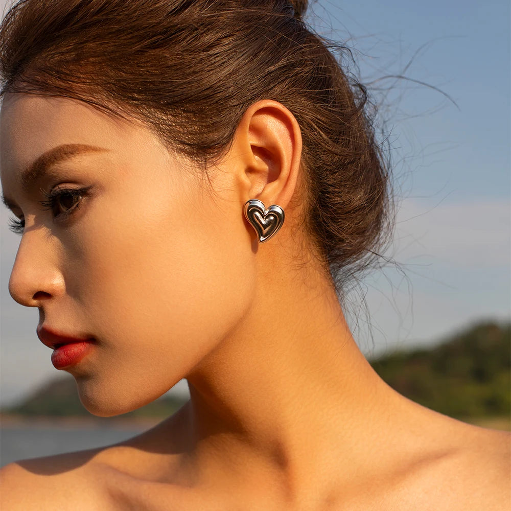 Heart Stud Earrings