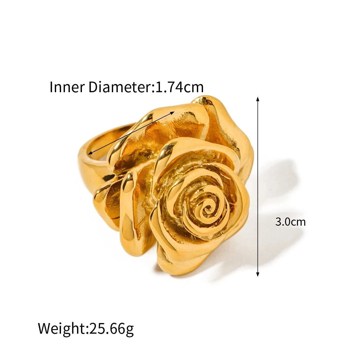 Exquisite Rose Closed Ring