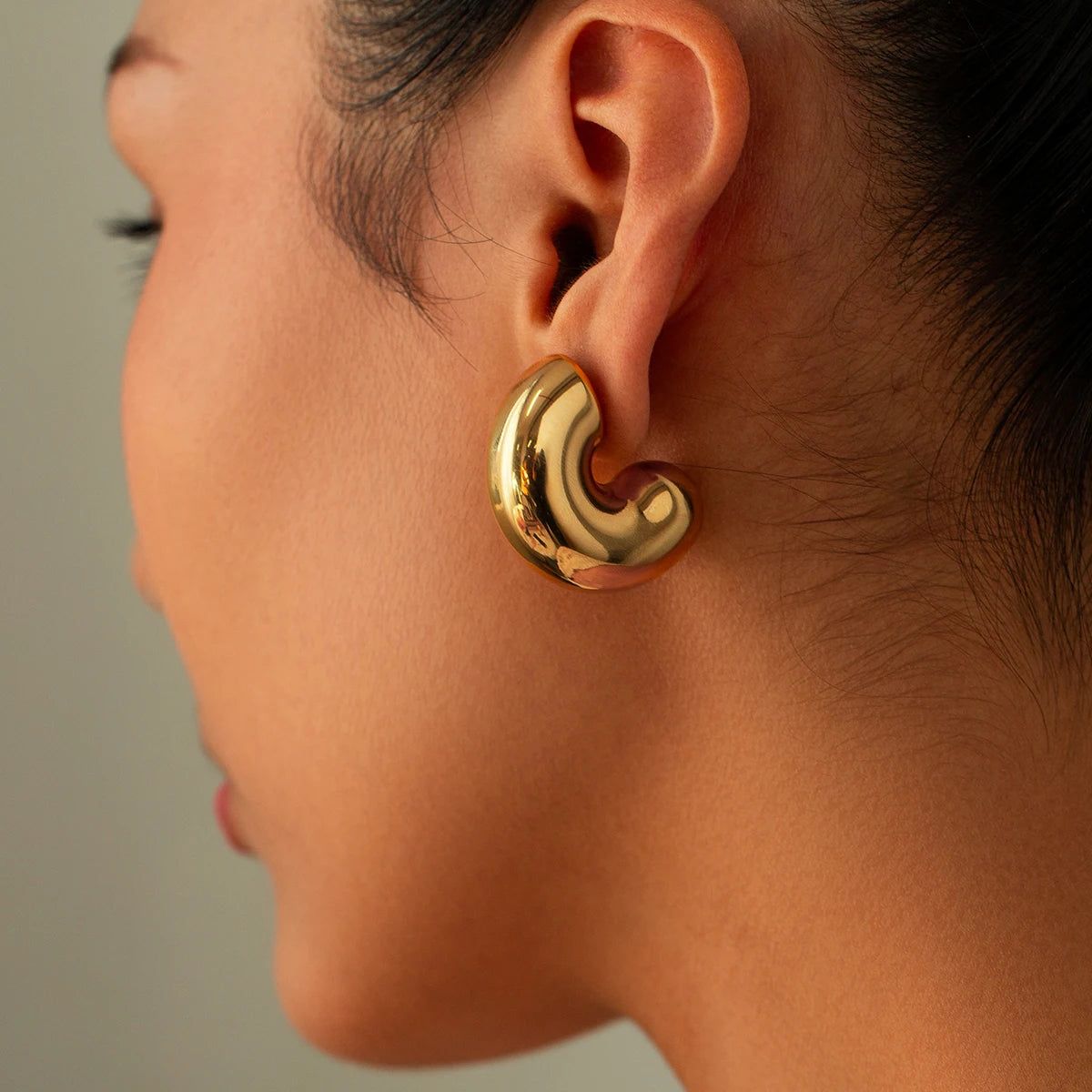 Thick Hoop Earrings