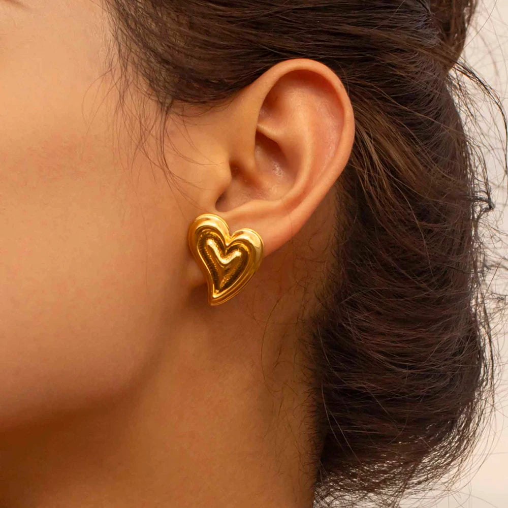 Heart Stud Earrings