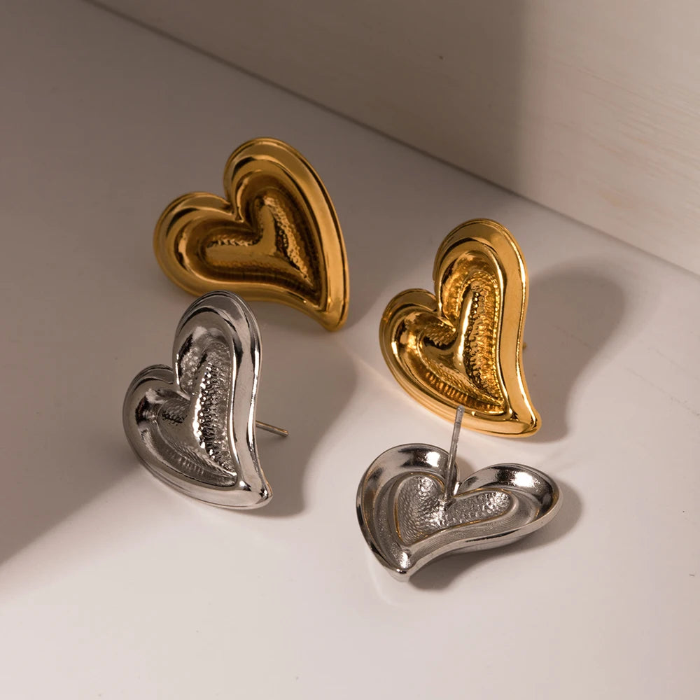 Heart Stud Earrings